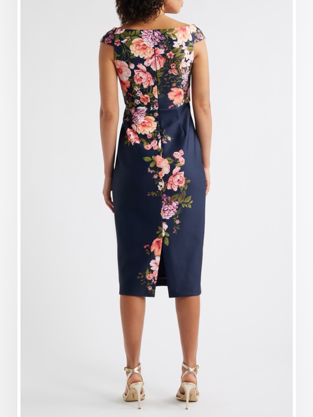 Eliza J Floral Print Scuba Sheath Dress Size 8 BNWT - Picture 4 of 6